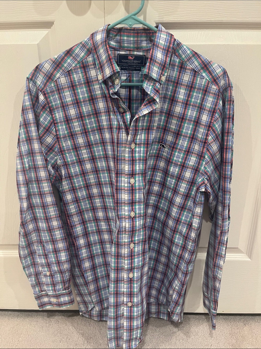 Vineyard Vines Men's Plaid Button-Down Shirt - Blue, Teal, Maroon